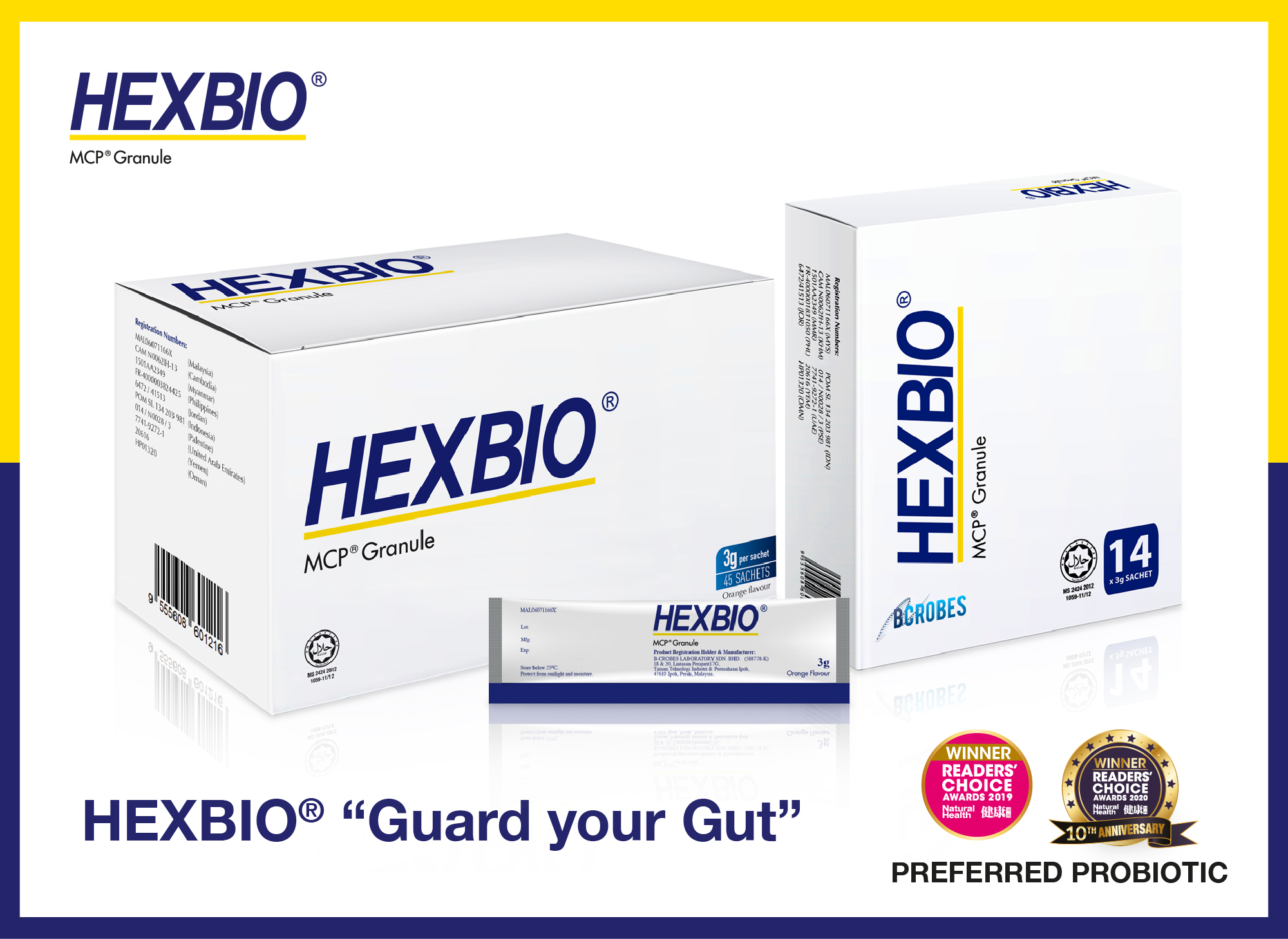 荣获年度肠道健康保健品殊荣，HEXBIO®实至名归！